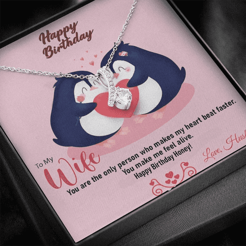 Romantic Birthday Gift for India Wife - Pure Silver Pendant & Message Card | Combo Gift Box