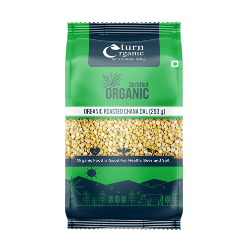 Organic Roasted Chana Dal (250gm)- Turn Organic