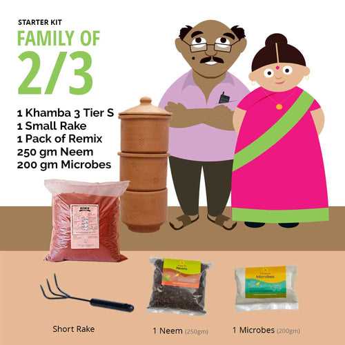 Terracotta Khamba Home Composting Starter Kit