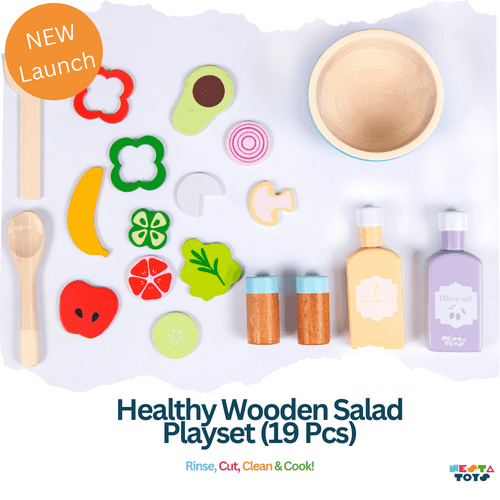 Wooden Healthy Salad Playset (19 Pcs)