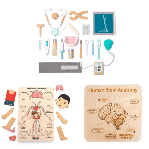 Wooden Doctor Kit (3+ Years) - Pretend Play Set & Puzzle