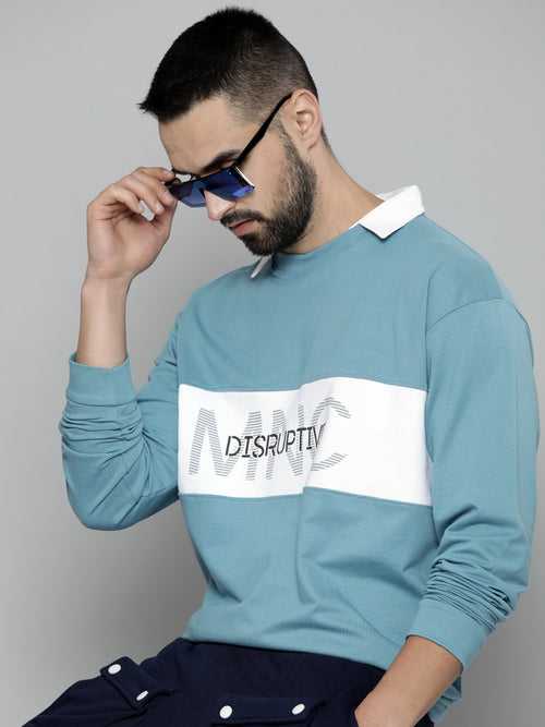 Disruptive Denim Fullsleeve Polo T-shirt