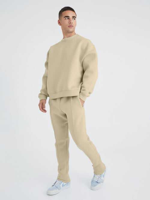 Solid Beige Cozy Cut Co-Ords