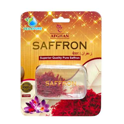Vedapure Naturals Afghan Saffron Premium A++ Grade, Highest Quality - 1 GM