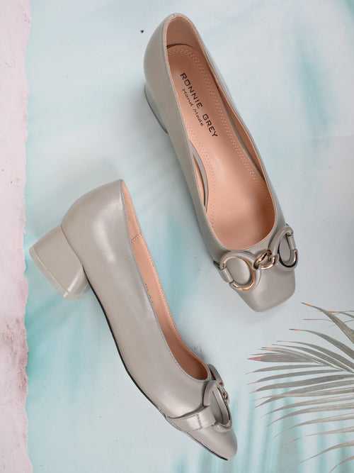 Women Grey Solid Ballerinas