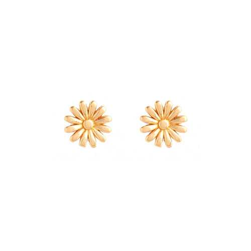 Tiny Flower Gold Stud Earrings