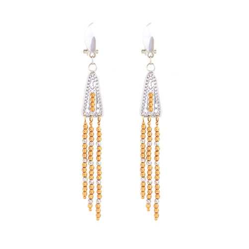 Classic Modern Gold Tassel Earrings