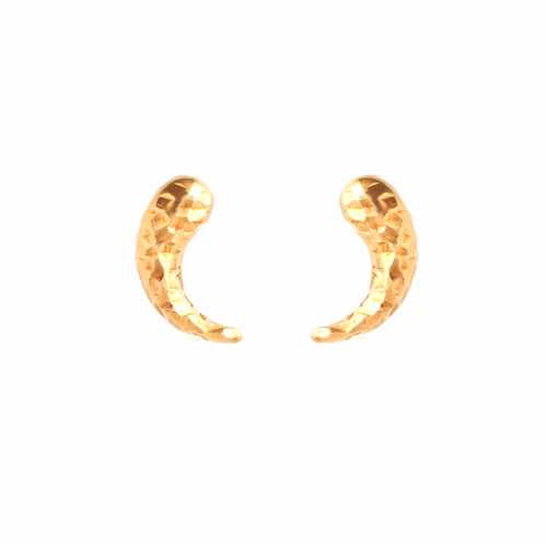 Shiny Tiny Gold Stud Earrings