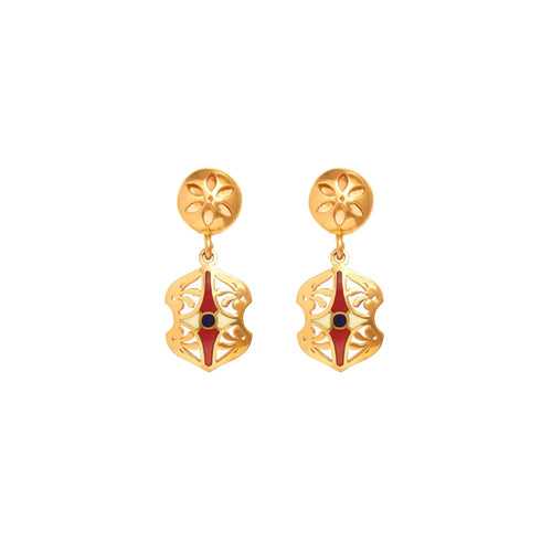 Twinkle Shine Gold Dangle Earrings