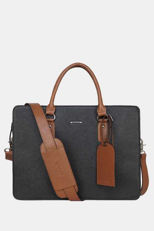 Justanned Saffiano Laptop Bag