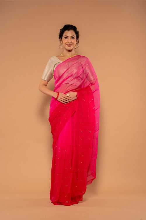 Gota Patti Bandej Saree