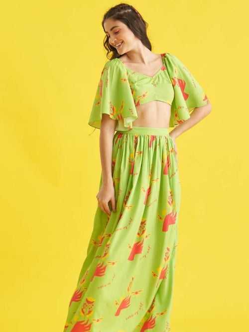 Green Glow Co-ord Set