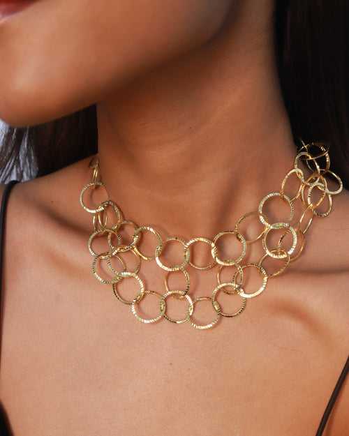 Brass - Cascade Necklace