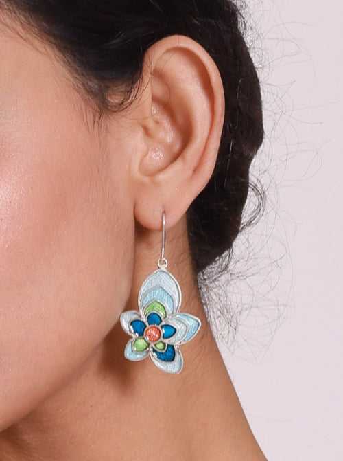 Silver - Flower Earrings