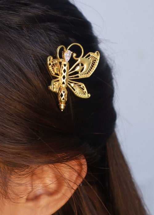 Silver - Dragonfly Hairpin