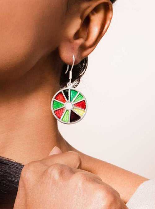 Silver - Sundial Earrings