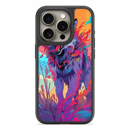 Colour Wolf 3D iPhone Bumper Cover