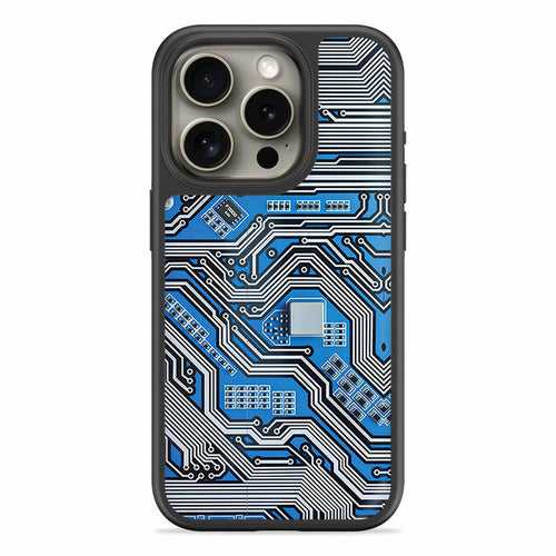 Motherboard Circuit Blue 3D iPhone Bumper Cover