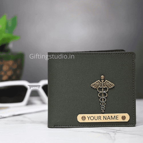 Customized Men's Wallet - Olive Green