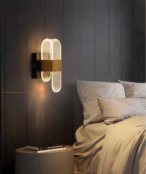 Modern Transparent 8w LED Wall Lamp Bedside Light - Warm White