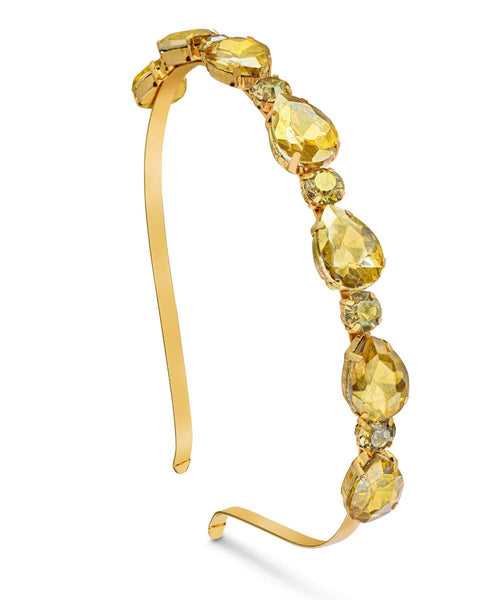 Gold Oval Rhinestone Hairband