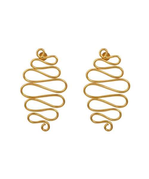 Kiara Gold Long Earrings