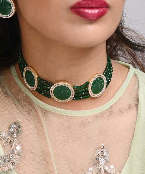 Royal Lotus Emerald Choker