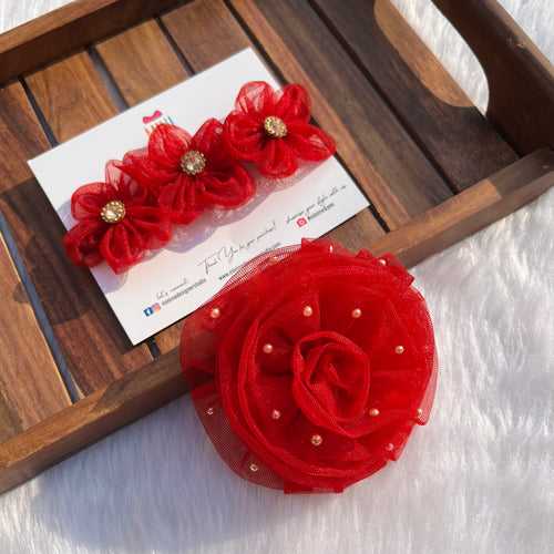 Red Flowers Headband