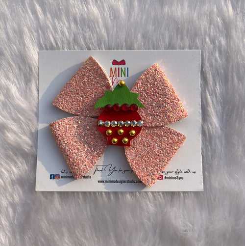 Festive Kalash Glitter Pinwheel Bow