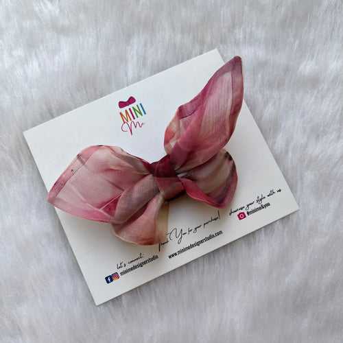 Pink Butterfly Bow Hair Clip
