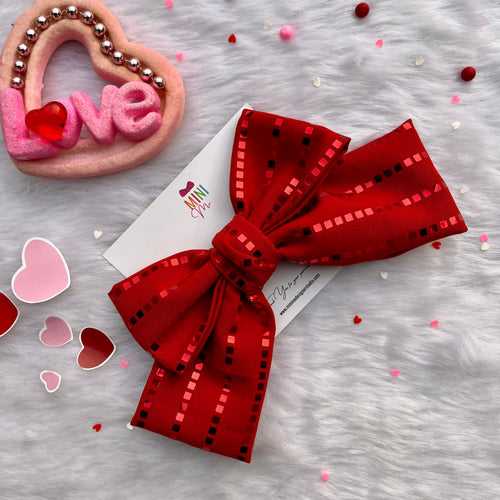 Heart Crusher Red Hair Bow