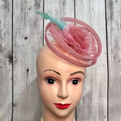 Twisted Dusty Pink Fascinator