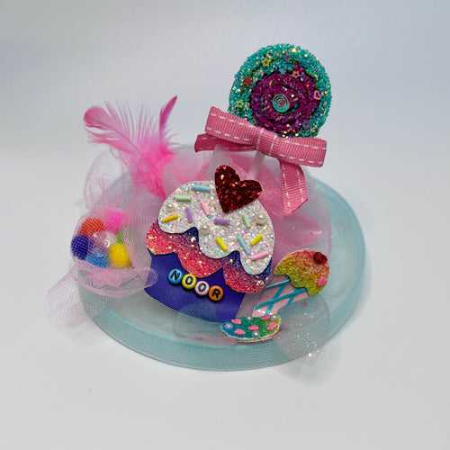 Personalised Name Candy Fascinator Hat