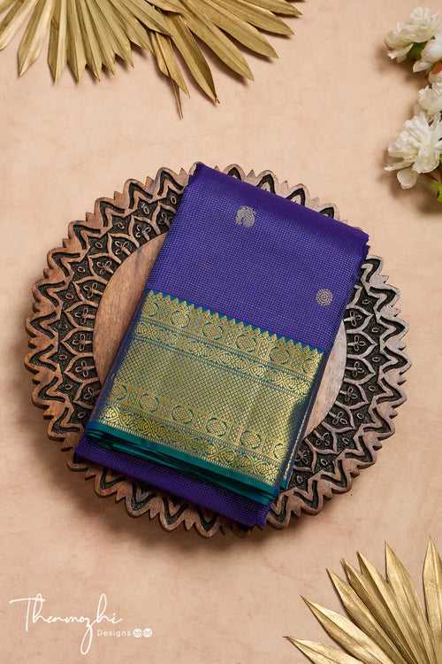 Rich Blue Kanjivaram Pure Silk Saree