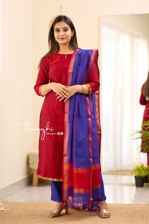 Maheshwari Silk Cotton Suit 13