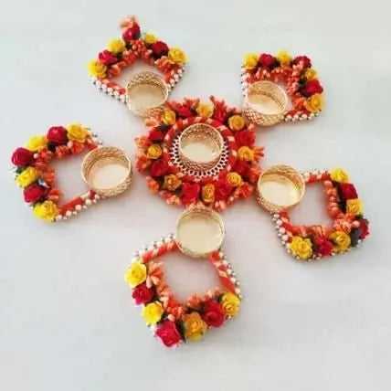 Buy Handmade Flower Decorative Tea Light Candle Holder (Set of 6)