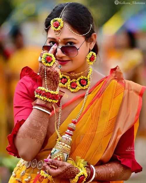 Flower Jewellery For Haldi and  Shower