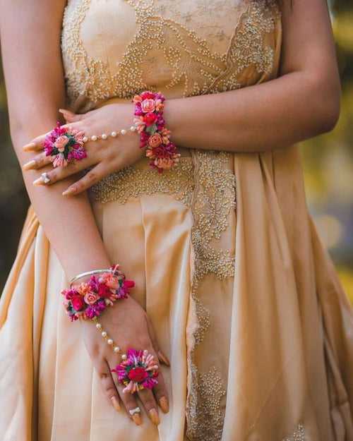 Beautiful Hathphool flower jewellery - For Haldi, Mehndi and Wedding