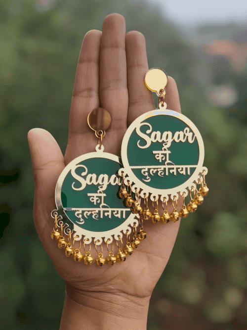 Customised Dulhaniya Earrings with Ghaungru