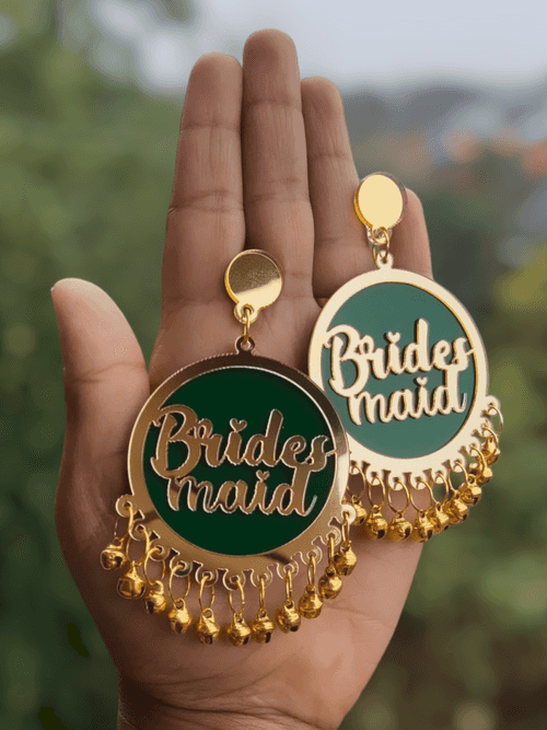 Bridesmaid Earrings - Personalized Dulhaniya earrings
