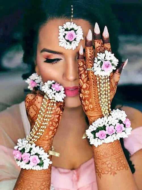 White Flower Jewellery Set | Best for Bride