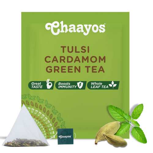 Chaayos Green Tea Bags - Tulsi Cardamom