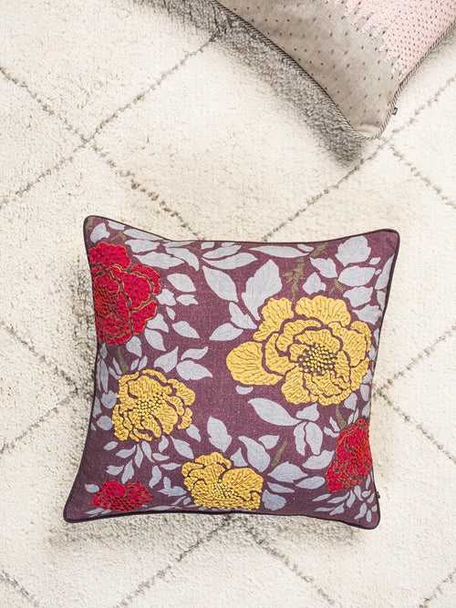 Ruza Cushion Cover (Burgundy)