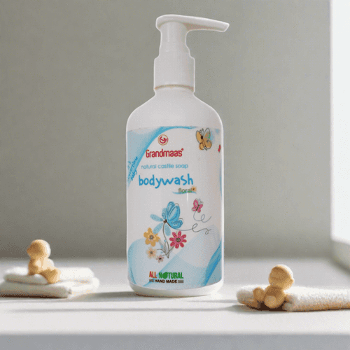 All Natural Castile Soap-based Baby Body Wash with Floral Extracts