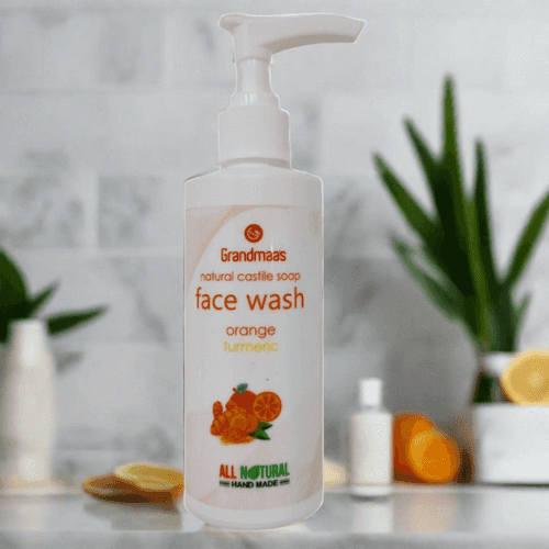 All Natural castile soap based Face wash with Orange and Turmeric Extracts