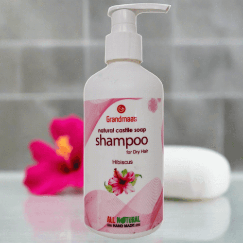 All Natural castile soap based Hibiscus Shampoo for Dry hair