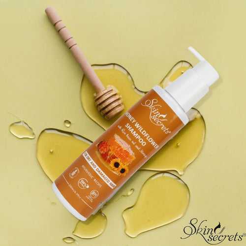Hair Smoothening Honey Wildflower Shampoo| With Honey & Rice Bran Oil| For Dry & Damaged Hair| Paraben & Sulphate Free| Ayurvedic Recipe| 200ml