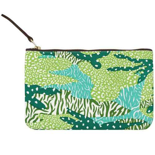 Green Big Cat Camo Pouch