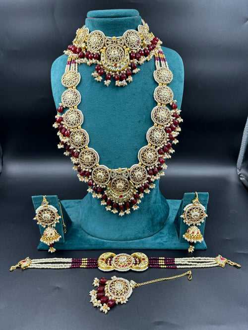 Full Heavy Bridal Jewellery Set by Zevar Jewellery