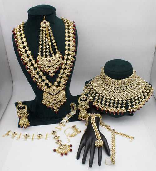 Mystique Maroon Kundan Bridal Jewellery Collection